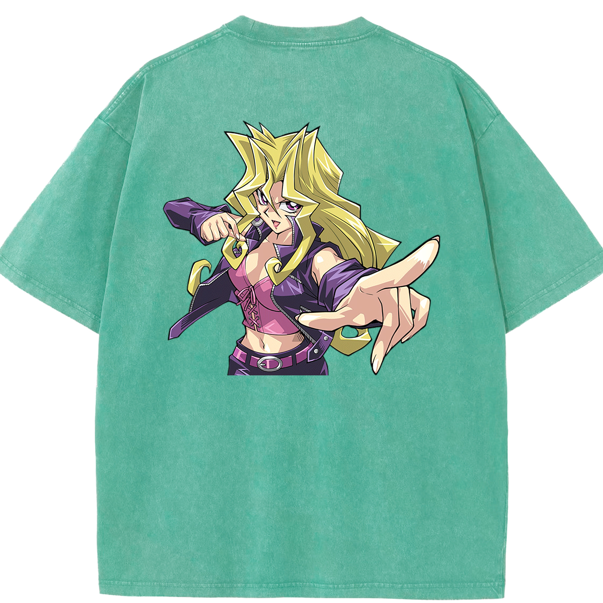 （画像用） 遊☆戯☆王 Yu-Gi-Oh! 綿100% ヴィンテージ風 半袖Tシャツ（背面プリント）
